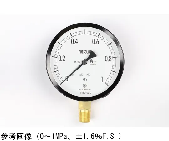 65-4286-10-20　Normal Pressure Gauge (Φ100) Vertical A Frame for Steam with 0.16 MPa Inspection Certificate　AE20-181