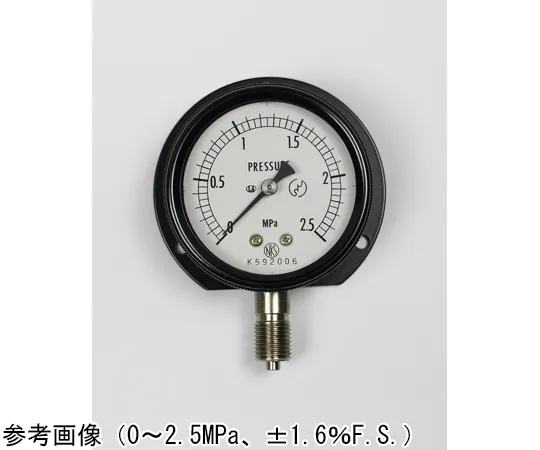 65-4293-41　Sealed Pressure Gauge (60Φ) Vertical B Frame 2.5 MPa　BA10-223