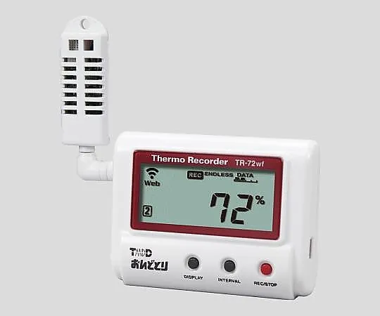 6-8030-21-20　［Discontinued］Ondotori  Temperature and Humidity Data Logger (Wireless LAN) with Calibration Certificate　TR-72wf