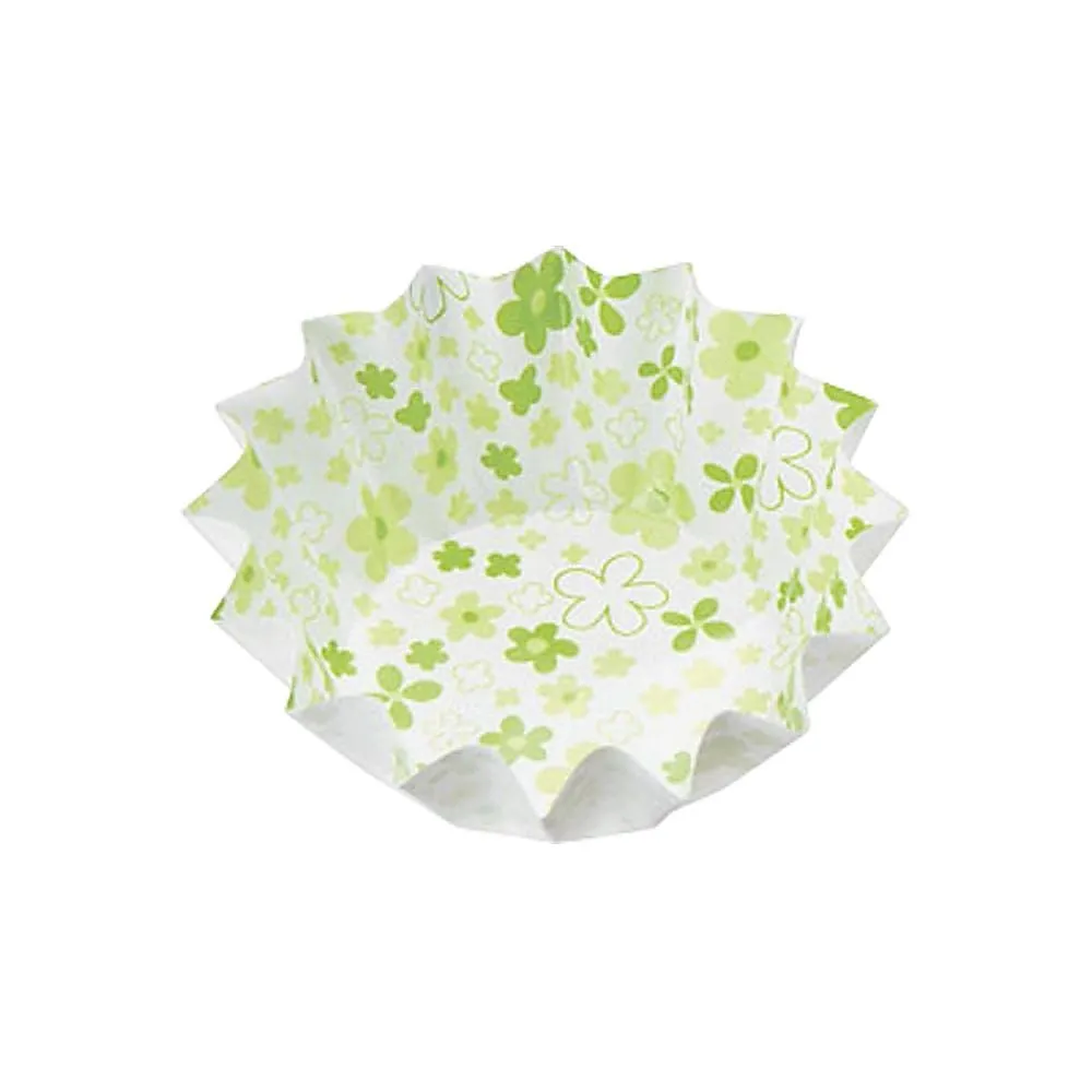 64-4201-36　Paper Cup Coco Case Sunflower Small Floral Pattern Green (500 Sheets)
