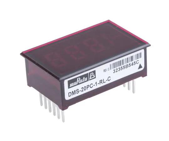 63-4747-11　村田电源解决方案数字电压计，LED显示屏3.5位，34 x 22 mm　DMS-20PC-1-RL-C