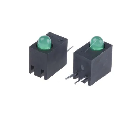 63-4804-16　KingbrightL-93A8CB/1GD,绿色直角PCB LED指示灯，通孔2.5 V　L-93A8CB/1GD