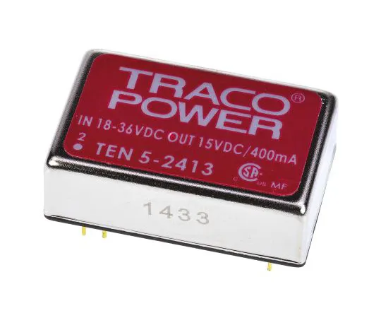 63-4754-74　TRACOPOWER 10 5 6 W隔离直流-直流换流孔，电压在18→36 V直流，电压在15 V直流　TEN 5-2413
