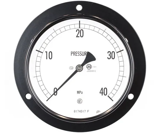 65-4282-89　Normal Pressure Gauge (Φ100) Embedded D Frame (Mounting Hole) 40 MPa　AE15-283