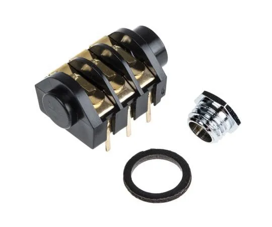 63-4689-76　RS PRO 6.35 mm面板安装立体插孔插座，3极5 A　143-8935