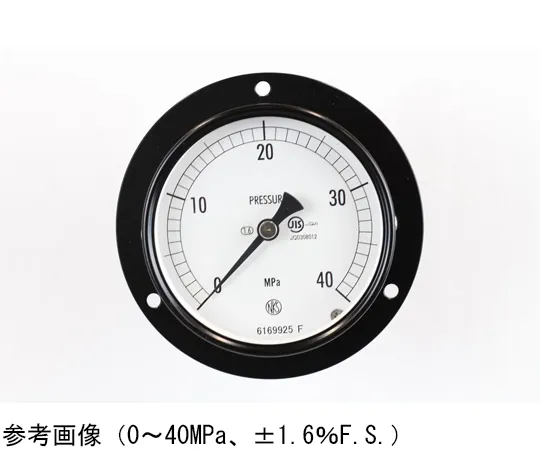 65-4274-57　Normal Pressure Gauge (Φ75) Embedded D Frame (Mounting Hole) 40 MPa　AC15-223