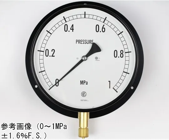 65-4291-99　Normal Pressure Gauge (Φ200) Vertical B Frame 0.1 MPa　AJ10-241