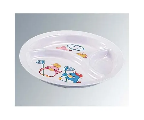 61-6837-76　Melamine Children's Tableware Round Lunch Plate (Small) BB-21　5447600