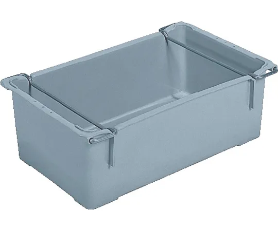 67-6588-38　Large Container with Stainless Steel Handle Light Gray　20390102GL802