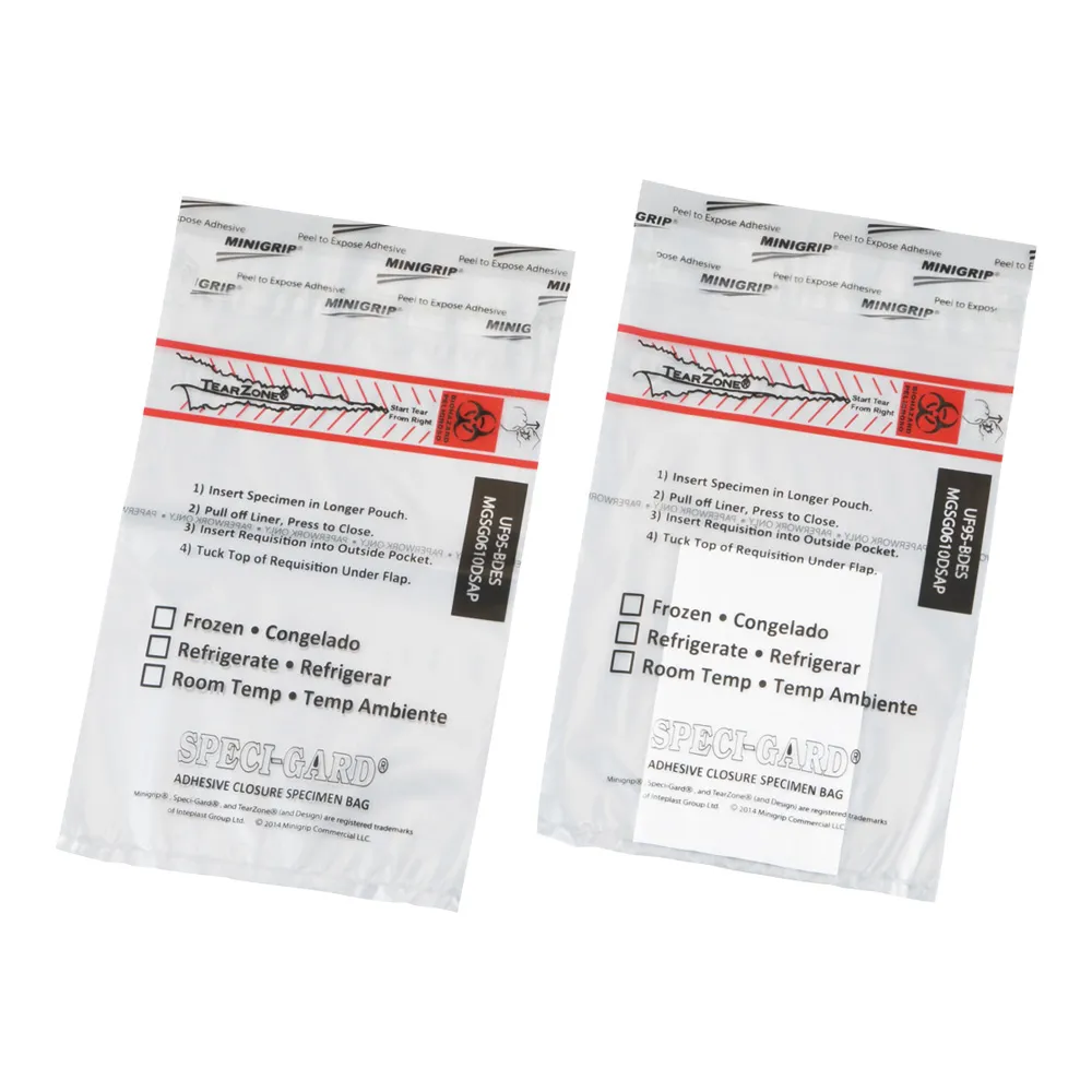 4-5040-02　Specimen Transport Bag w/Reuse-Prevention Pad 1000 Pieces　UF95-BDES