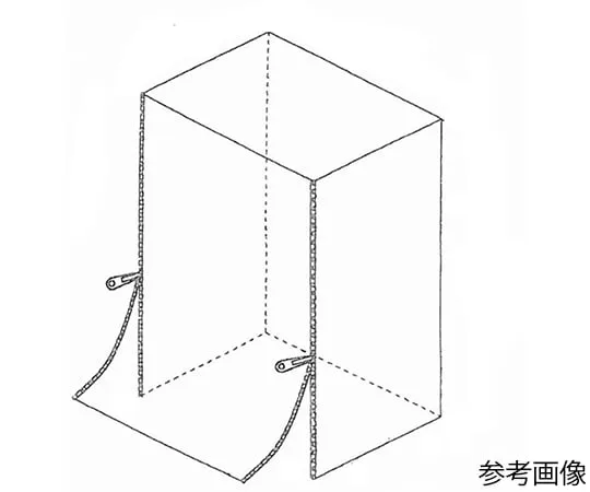 68-4109-43　Transparent Dust-Proof Cover for Basket Car 830 x 630 x 1500 mm　TP8060