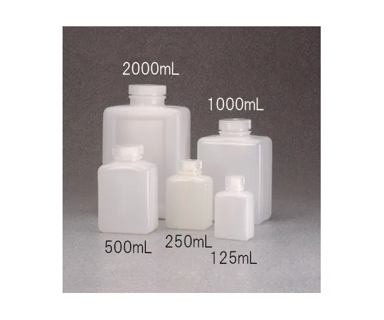 62-1611-46　方形试剂瓶HDPE透明125mL　2007-0004JP