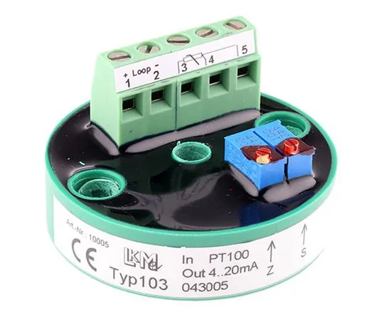 63-4775-08　PT100温度变送器，24 V -25→+85°C　LKM 103/1