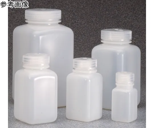 68-5628-72　Wide Mouth Square Bottle 125 mL HDPE Bulk/Body/Cap Separately Packaged 1 Box (1000 Pieces)　312114-0002