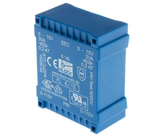 63-4724-82　15V交流2输出通过孔PCB变压器，6VA　FL 6/15