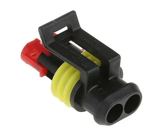 63-4760-46　TE Connectivity AMP Superseal 1.5系列，1列2路IP66电缆安装插头连接器，具有压痕终止法　282080-1