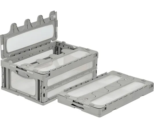 67-7113-12　Folding Container C-55B Light Gray/Transparent　55908000GL802TM
