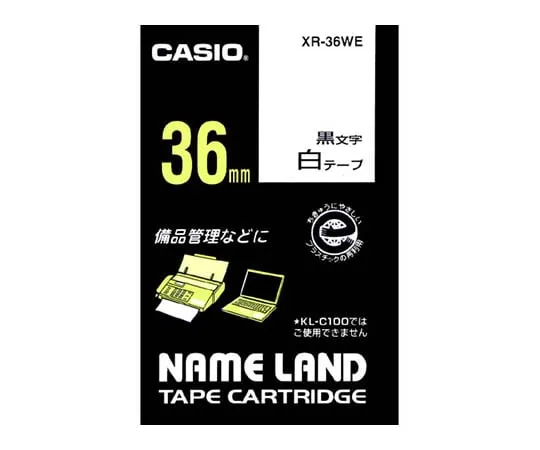 62-1062-69　卡西欧名称LAND标签打印机磁带宽度36毫米 (白色地面/黑色字符)　XR-36WE