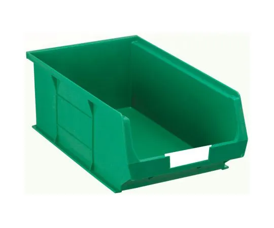 63-4818-41　RS绿色塑料可堆叠式储物盒，130 mm x 205 mm x 350 mm　484-4090