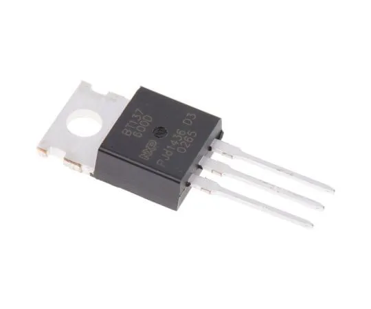 63-4818-15　BT137-600D8A,600V, TRIAC,栅极触发器1.5V10mA,3引脚，通孔，TO-220ABWeEn半导体有限公司　BT137-600D