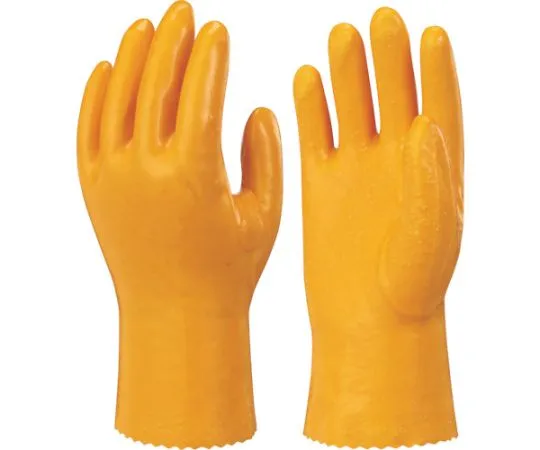67-6859-39　Vinyl Chloride Gloves (w/Lining) No40 Bulk Buy Simple Packaging Hyron #40 1Pk (Box) =10 Pairs Yellow L Size　NO40-L-10P