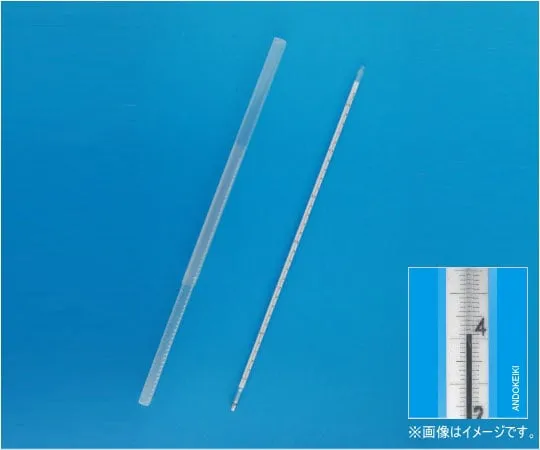 64-0703-31　标准温度计 (双管) W 150~200°C (0.1) 总长340 mm包含所有淹没检查结果　1-W06-4-VC
