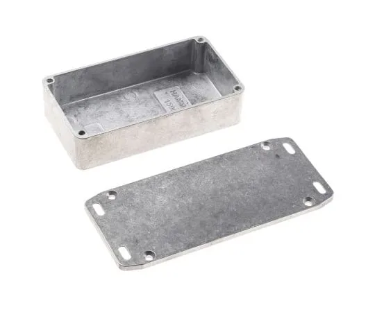 63-4768-34　Hammond 1590,压铸铝圈，IP54,屏蔽，法兰，111.5 x 59.5 x 27 mm　1590BFL