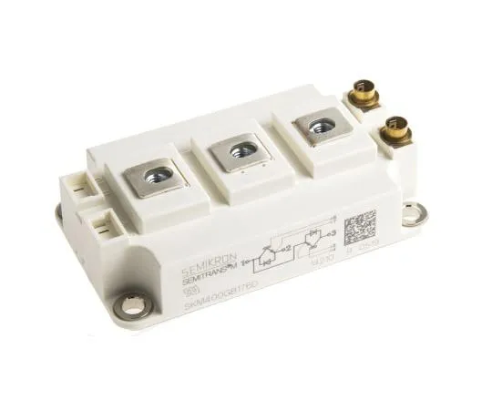 63-4838-77　SemikronSKM400GB176D, SEMITRANS 3, N通道双半桥IGBT模块，最大430 A, 1700 V,面板安装　SKM400GB176D