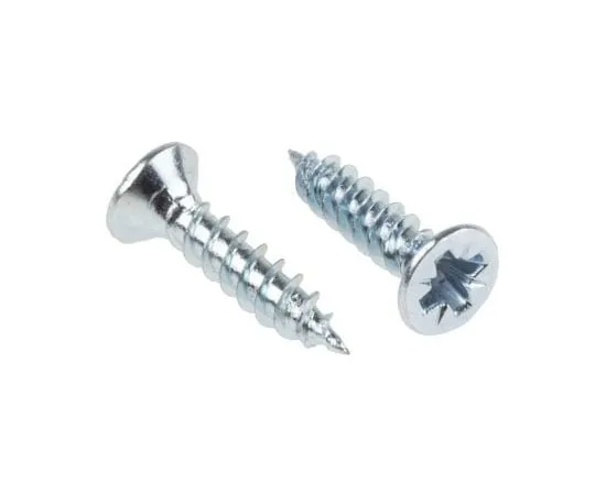 63-4690-76　PozidrivCountersunkSteelWoodScrew Bright Zinc Plated,No.6 Thread,5/8 in Length　144-3500