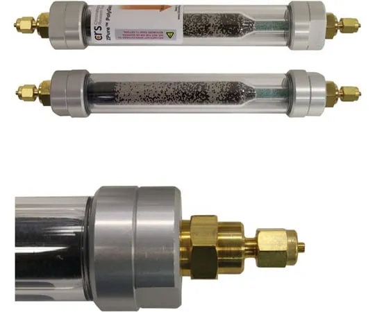 67-9258-62　CRS Gas Purification Filter ZPureTMGlass (with Indicator) PolyGasI 38cc Brass 1/8"　202314-B