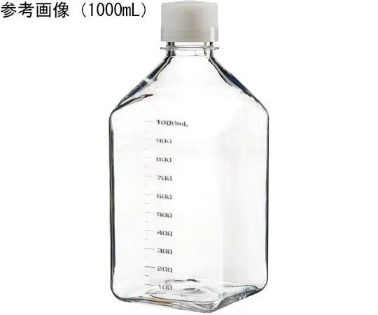 68-5629-28　Square Medium Bottle, 30 mL, PETG Tray/Body, Packaging with Cap, 1 Box (40 Pieces x 7 Trays)　322020-0030