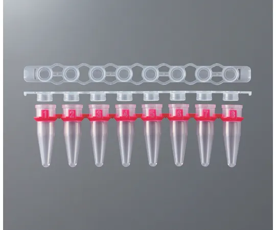 67-4743-63　8-Strip tube Optical Flat Cap Set for PCR 0.2 mL Set of 120　PCR-8SPT-RT-2-R-PPCP