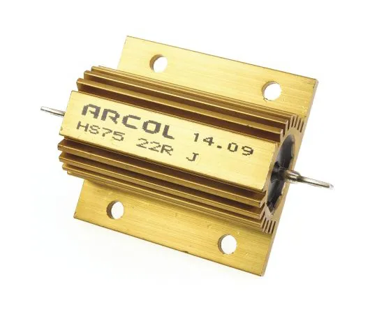 63-4758-68　ArcolHS75系列铝合金厚板轴向线材贴装电阻，22Ω±5% 75W　HS75 22R J