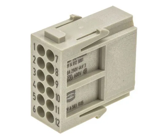 63-4734-21　汉模系列  模块，12路，2列，额定10A, 250 V,汉DD　9140123001