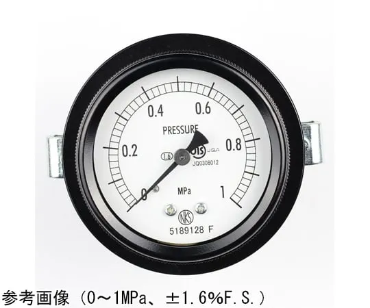 65-4293-65　Sealed Pressure Gauge (60Φ) Recessed D Frame (Mounting Bracket) -0.1~0.2 MPa　BA15-123