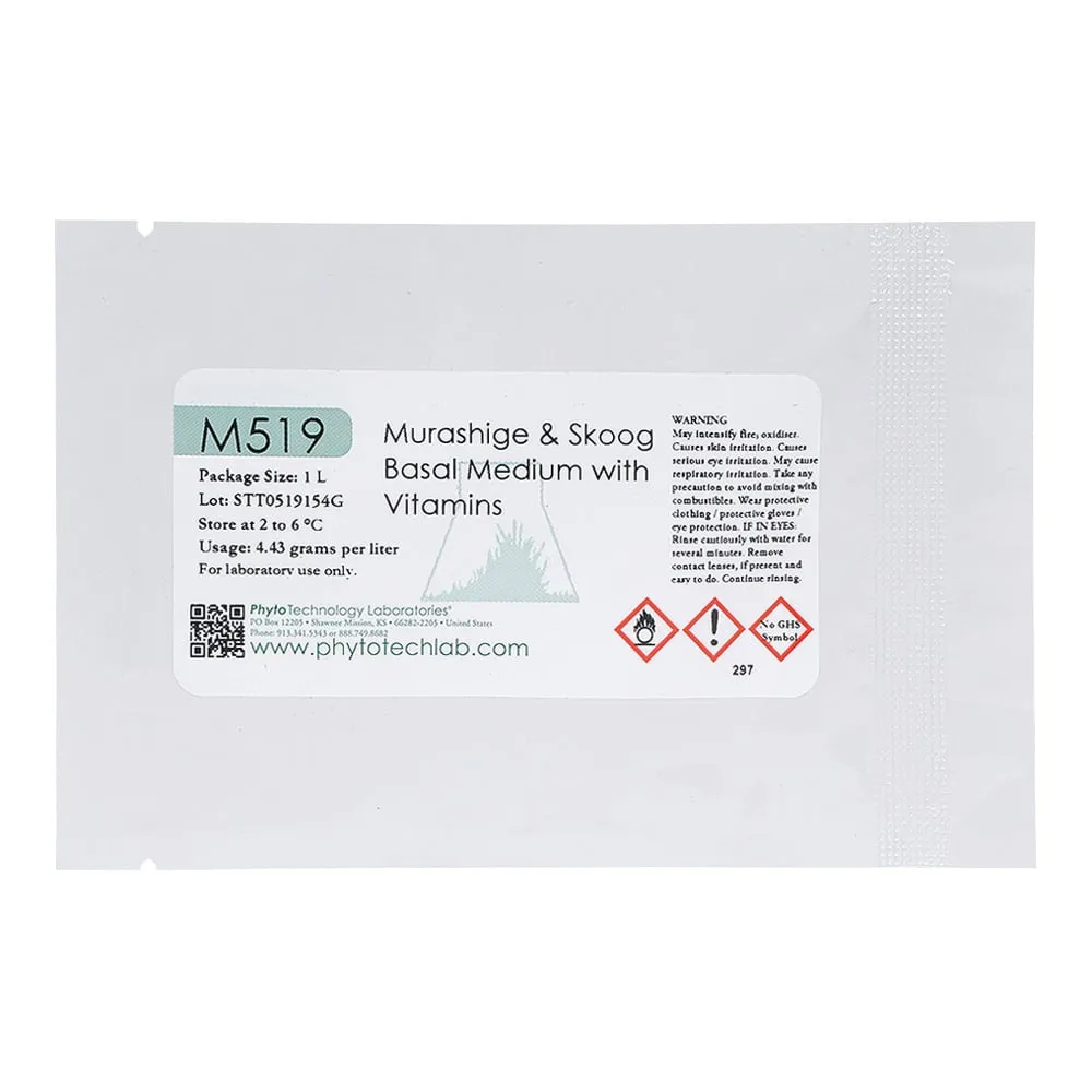 4-4846-01　Murashige & Skoog Basal Medium with Vitamins for 1L　M519-1L