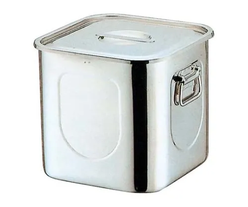61-6525-40　K 18-8 Square Kitchen Pot (with Scale) 8 cm without Handle　8696500