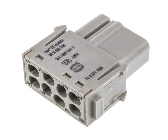 63-4784-23　汉模系列母模，8路2列，额定16A, 40 V,汉EE　9140083101