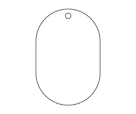 62-6131-72 Valve Name Display Plate (Oval Type) White Plain 459-26