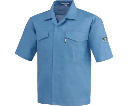 65-8479-20 Short Sleeve Blouson Blue 3L 6251-40-3L