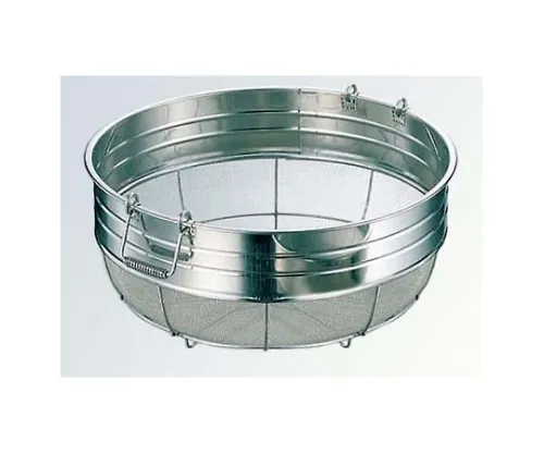 61-6580-68　18-8 Wide Strainer with Handle (With Groove) 55 cm　0424400