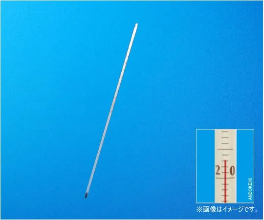 64-0706-89　长度红色液体精密棒温度计0~100°C (1°C) 全长1500 mm　1-41-1