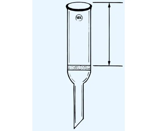 65-8681-69　Glass Filter Inner Diameter 20 x Top Height 100 mm, Aline Square Filter Pore (Pore Size) No. 1 160~100 μm　15AG-1