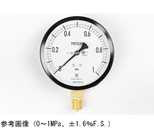 65-4283-36　Normal Pressure Gauge (Φ100) Vertical A-Frame for Heat and Vibration Resistance 0.16 MPa　AE20-131