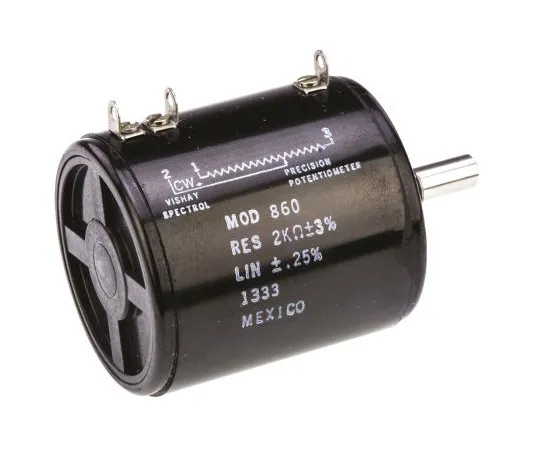 63-4754-85　Vishay 1 Gang 10旋转缠绕电位器，直径6.35 mm。轴，2kΩ，±1%，8W,线性860B1202　860B1202