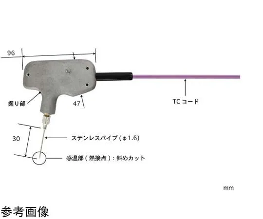 65-3530-25　Pricking Type Temperature Sensor BT Series -200~300°C Response Speed (sec): 1.5 K Type　BT-31K-TC1-ASP
