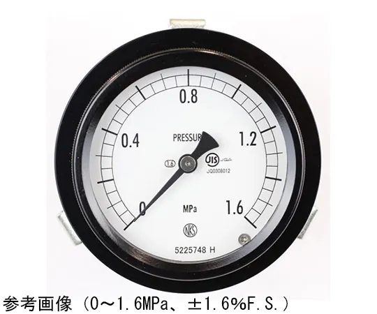 65-4297-44-20　Sealed Pressure Gauge (75Φ) Embedded D Frame (Mounting Bracket) with 0.2 MPa Inspection Certificate　BC15-121