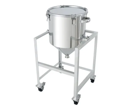 62-8610-27　Hopper Type Stainless Steel Sealed Container (Clip Type) with Stand 35L　HT-CTH-ASC-36