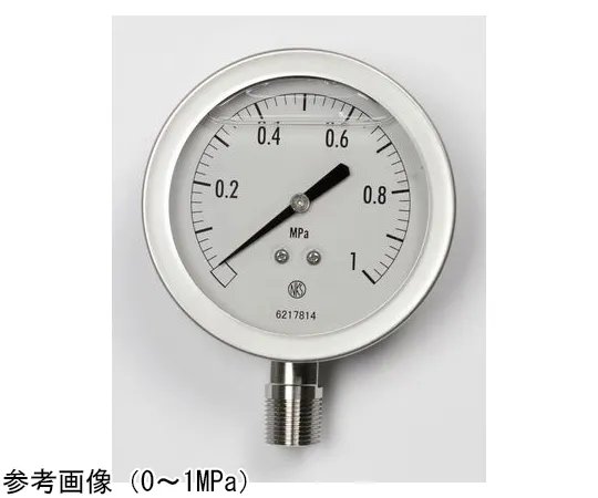 65-4324-41　Pressure Gauge with Glycerin (75Φ) 0.1 MPa　GV51-183