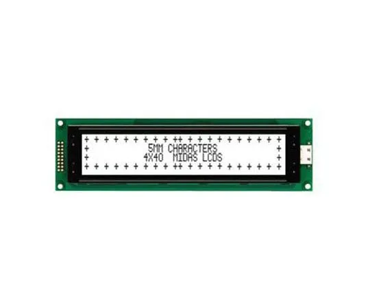 63-4687-49　MidasMC44005A6W-FPTLW-V2A字母数字LCD显示屏白色，4行40个字符，半透明　MC44005A6W-FPTLW-V2